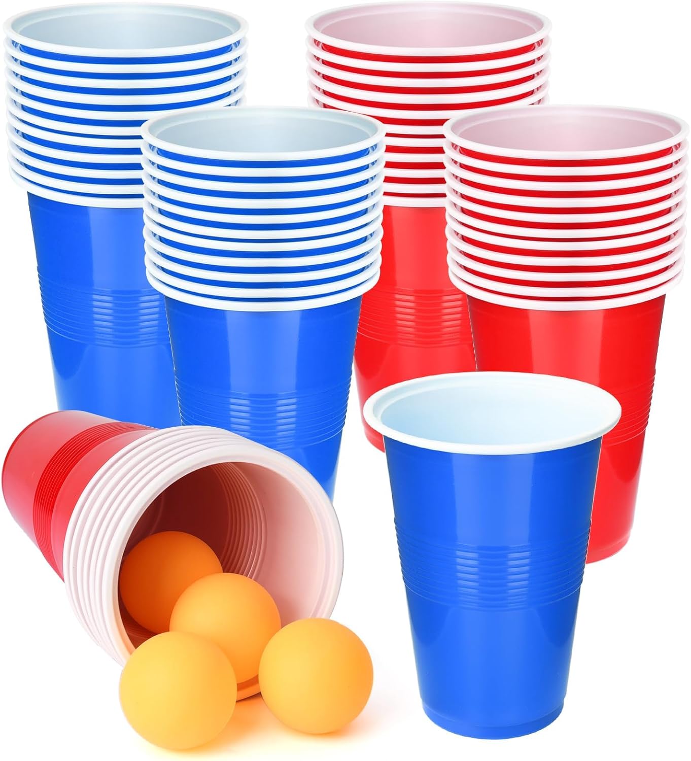 Party Games Jenga - 60 sztuk plastikowych kubków imprezowych o