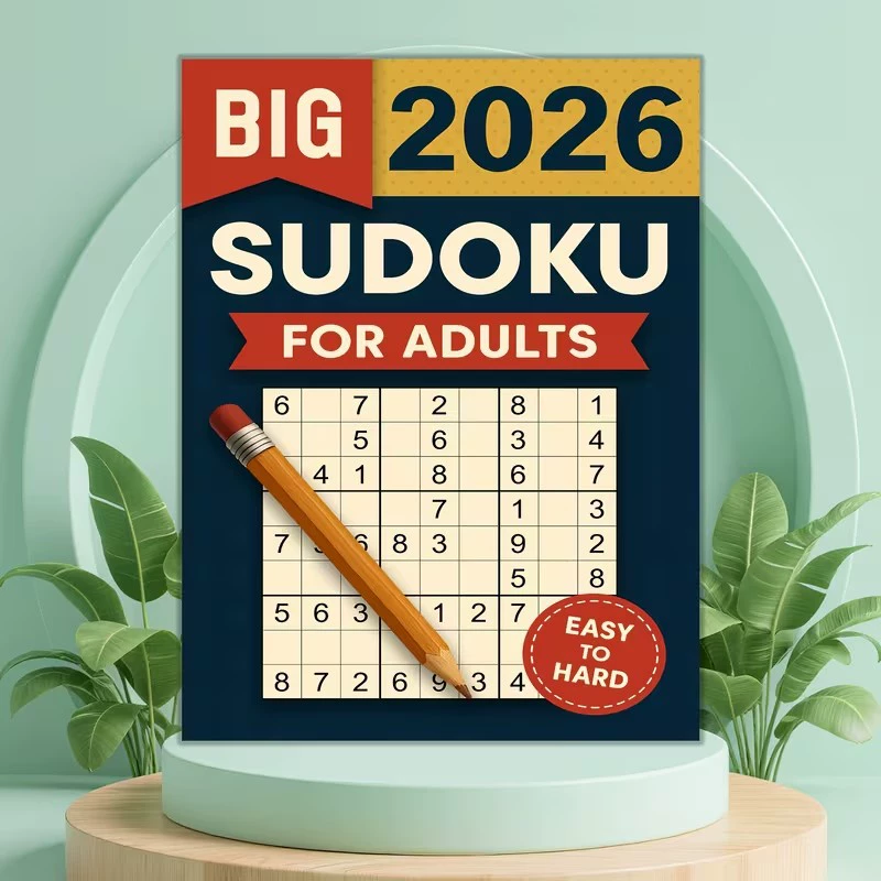 Party Games New Year - Książka z angielskimi układankami Sudoku dla