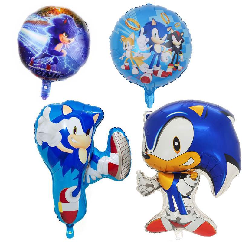 Party Games No Supplies - Balon Sonic z Niebieskim Błyskiem, Dekoracja