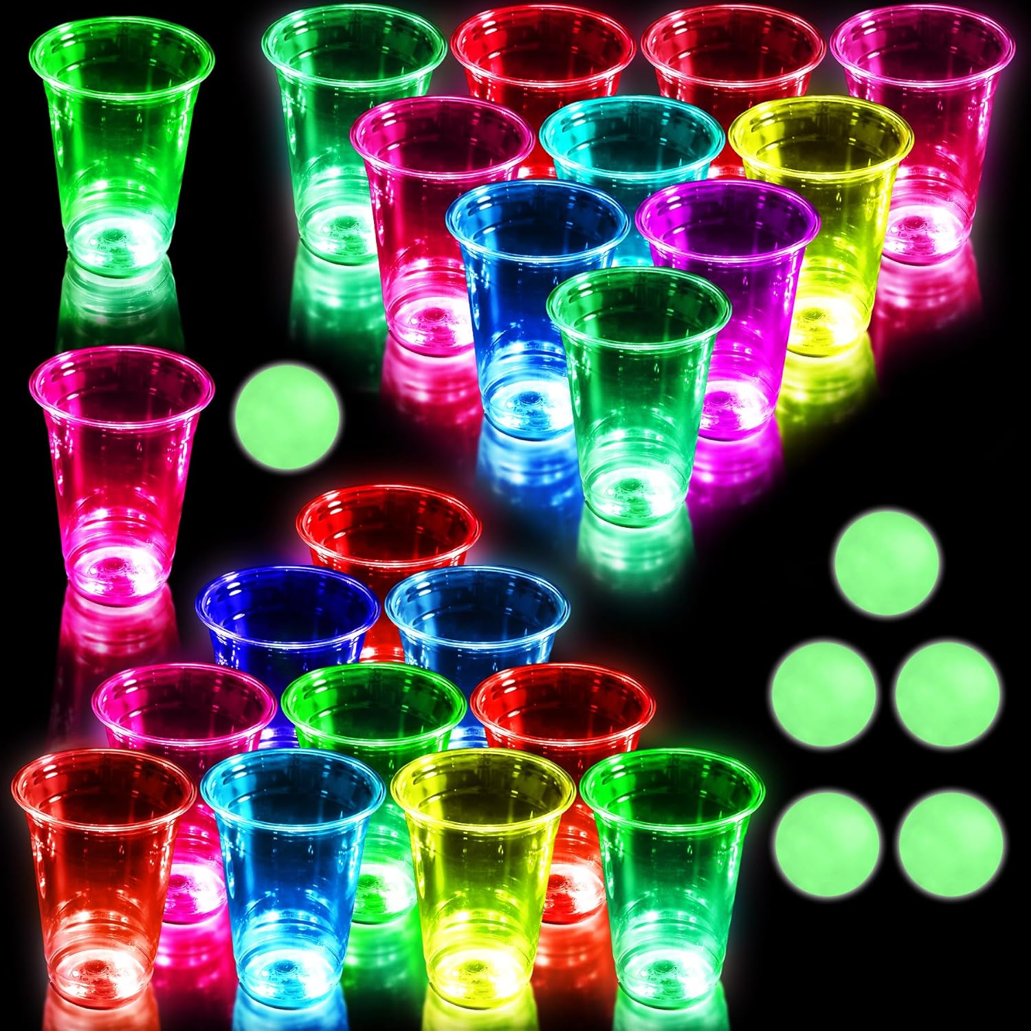Party Games Jenga - Świecące imprezy Beer Pong Gra LED