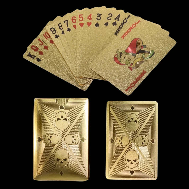 Karty do pokera ze złotej foli – Party Games Using Cards recenzja i cena