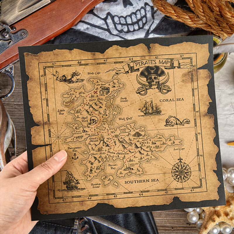Mapa poszukiwań skarbów pirató – Party Games No Supplies recenzja i cena